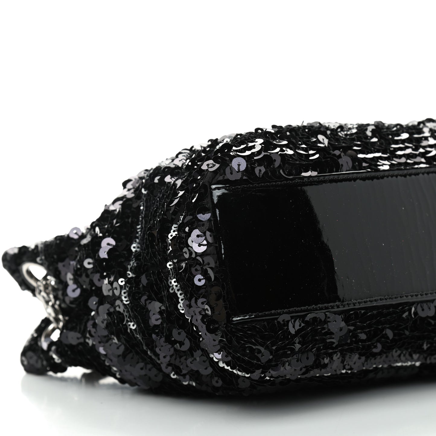 Sequin Striped Mademoiselle Tote Black