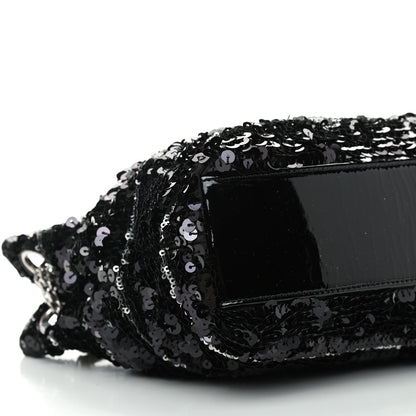 Chanel Sequin Striped Mademoiselle Tote Black 5 of 8