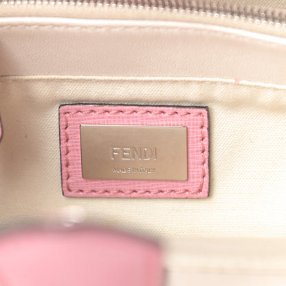 Fendi Vitello Elite Flamingo Mink Monster Charm Petite 2Jours Tote Pink Multicolor 2 of 16
