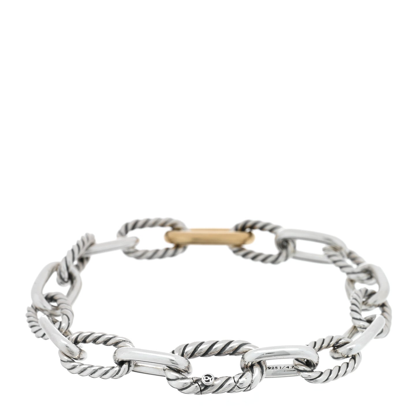Sterling Silver 18K Yellow Gold 8.5mm Madison Chain Bracelet