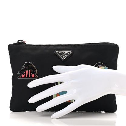 Prada Tessuto Nylon Smalto Pouch Black 2 of 9