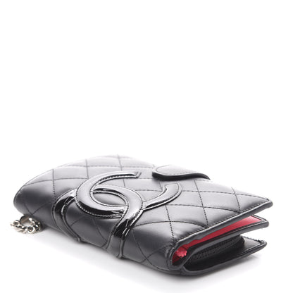 Chanel Calfskin Quilted Cambon Zipped Pocket Wallet Black 3 of 5