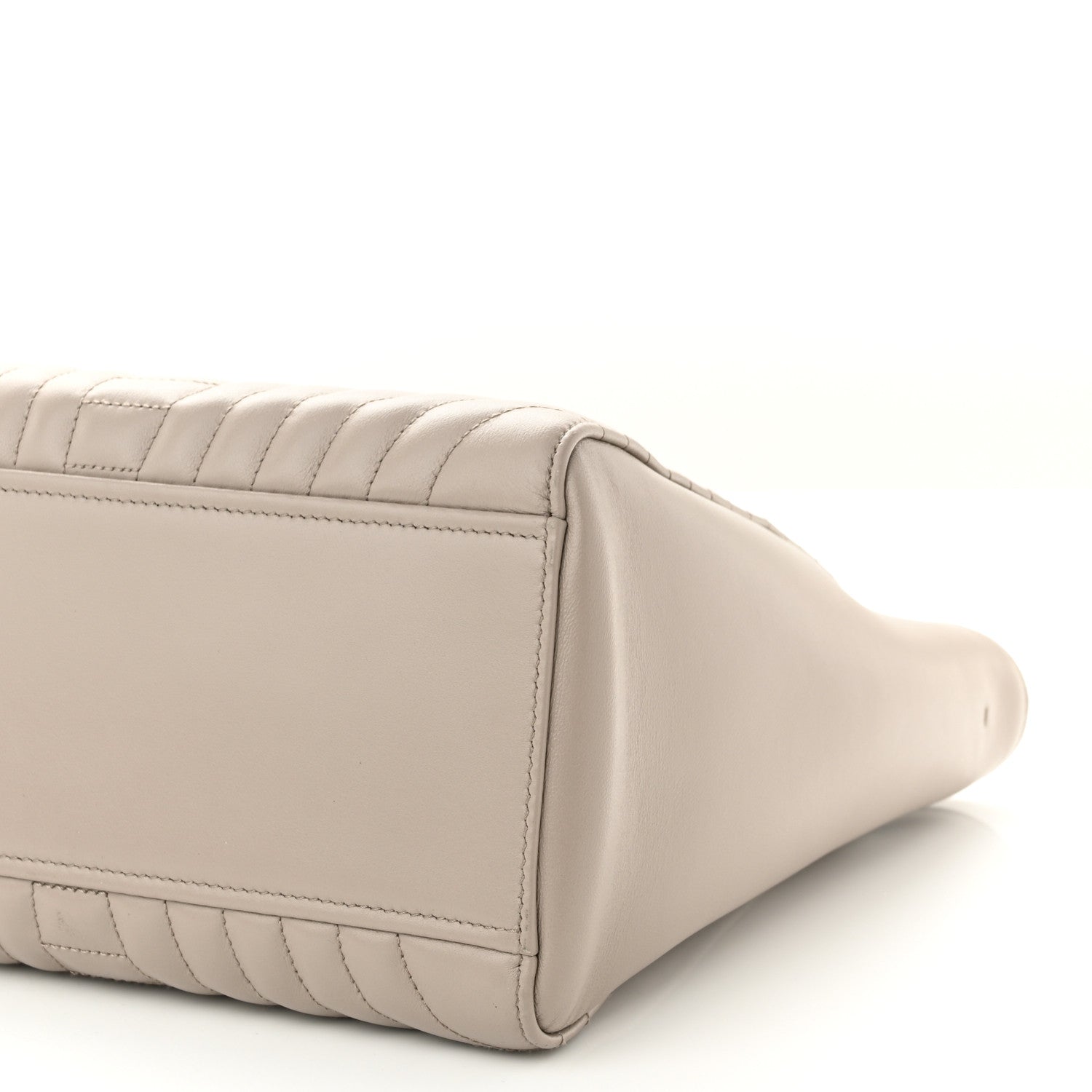 Prada Soft Calfskin Impunture Diagramme Tote Pomice 9 of 10