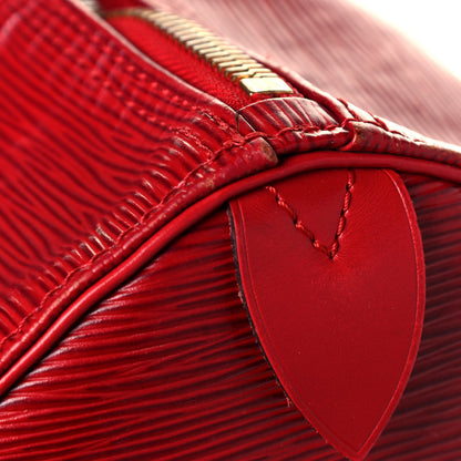 Louis Vuitton Epi Keepall 55 Castillan Red 19 of 32