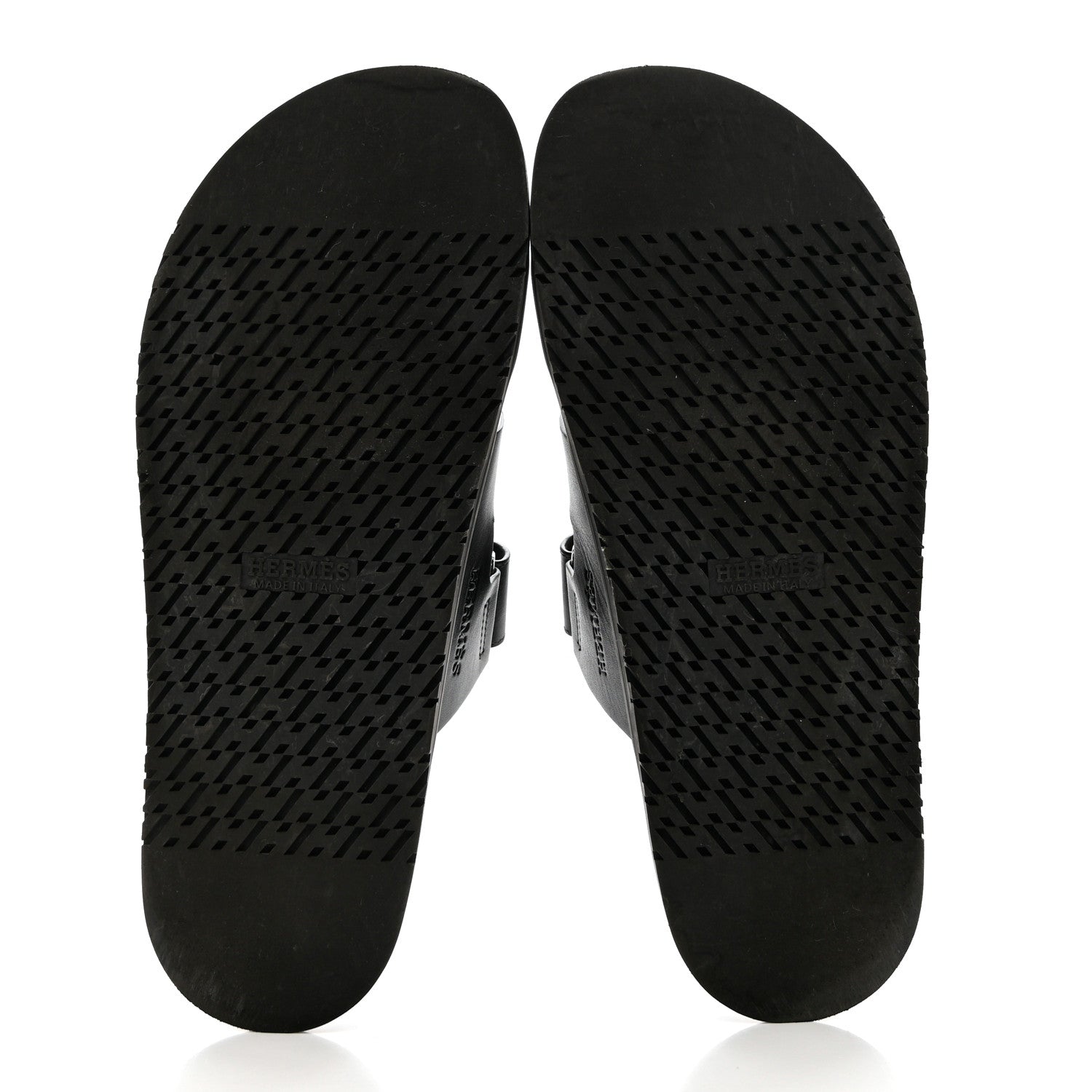 Hermes Calfskin Mens Chypre Sandals 45 Black 5 of 8