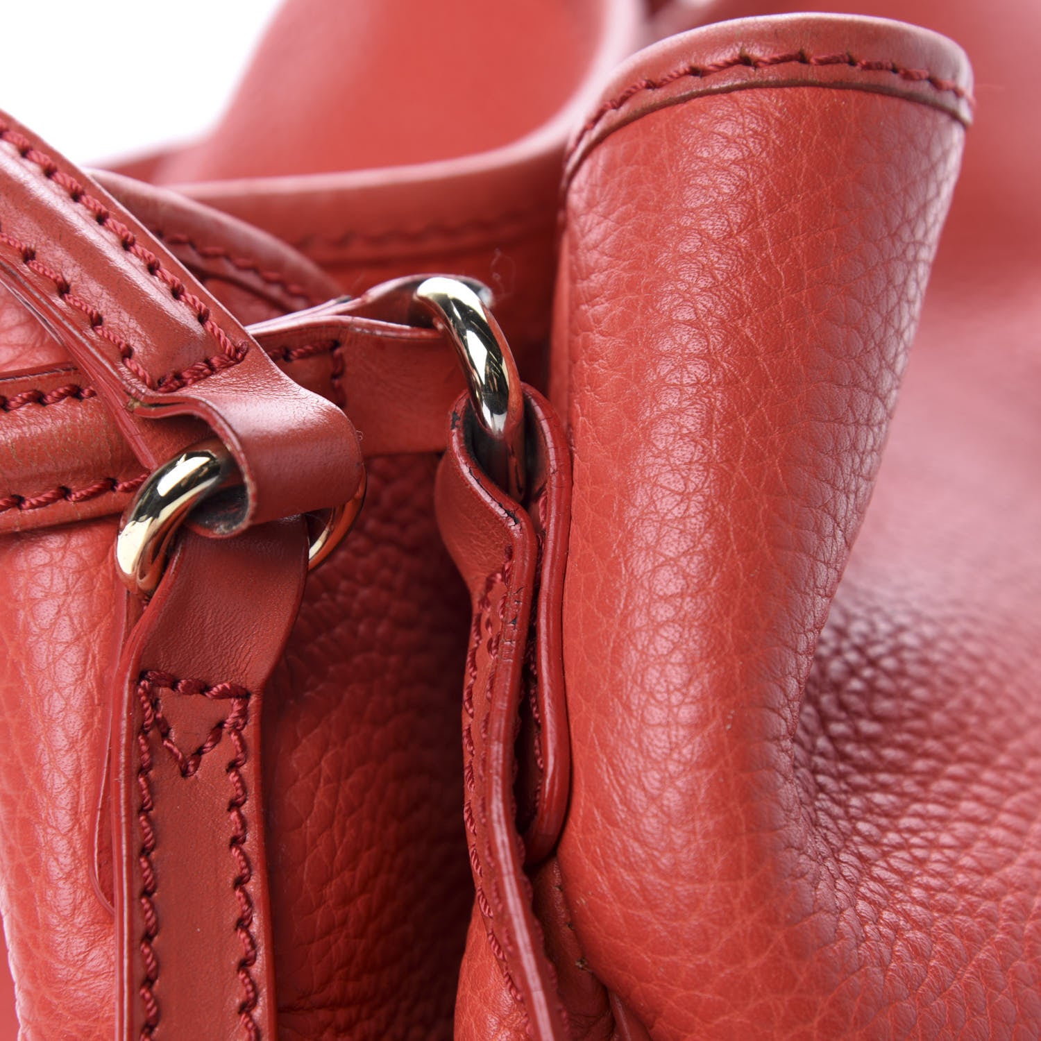 Burberry Grainy Calfskin Small Canterbury Tote Red 12 of 16
