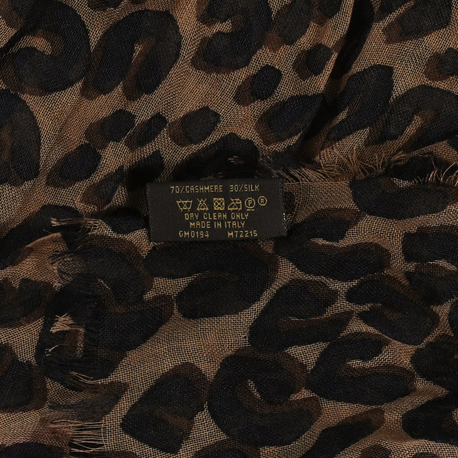 Louis Vuitton Cashmere Silk Leopard Etole Stole Marron 5 of 5