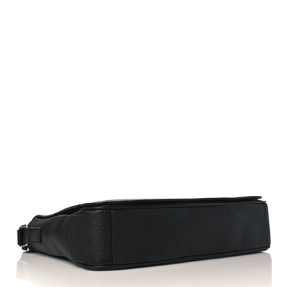 Burberry Grainy Calfskin Embossed Bruno Messenger Black 3 of 8