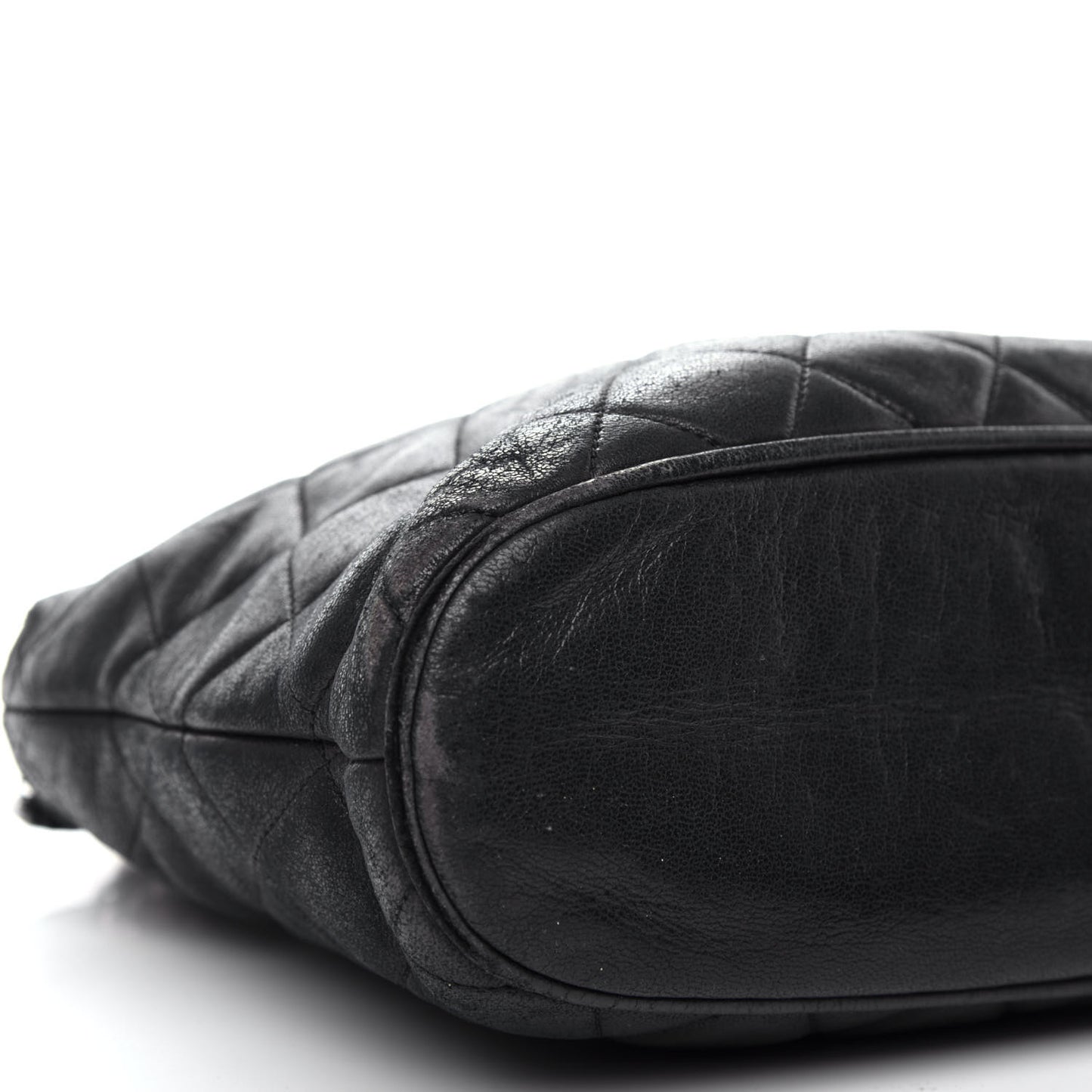 Lambskin Quilted Shoulder Bag Black