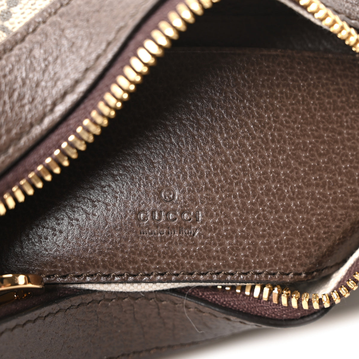 Gucci GG Supreme Monogram Textured Dollar Calfskin Small Ophidia Shoulder Bag Beige Ebony New Acero 6 of 10