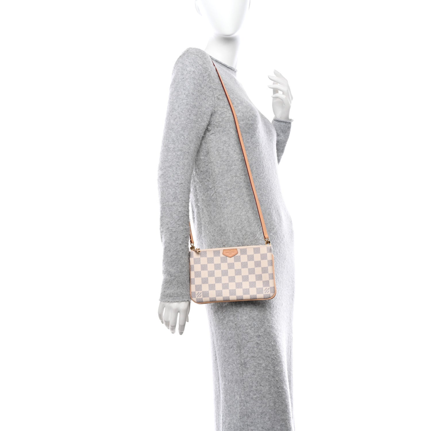 Louis Vuitton Damier Azur Double Zip Pochette 2 of 12