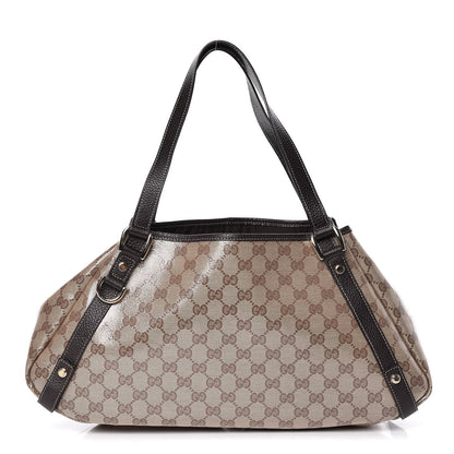 Gucci Crystal Monogram Medium Abbey Shoulder Bag Dark Brown 1 of 9