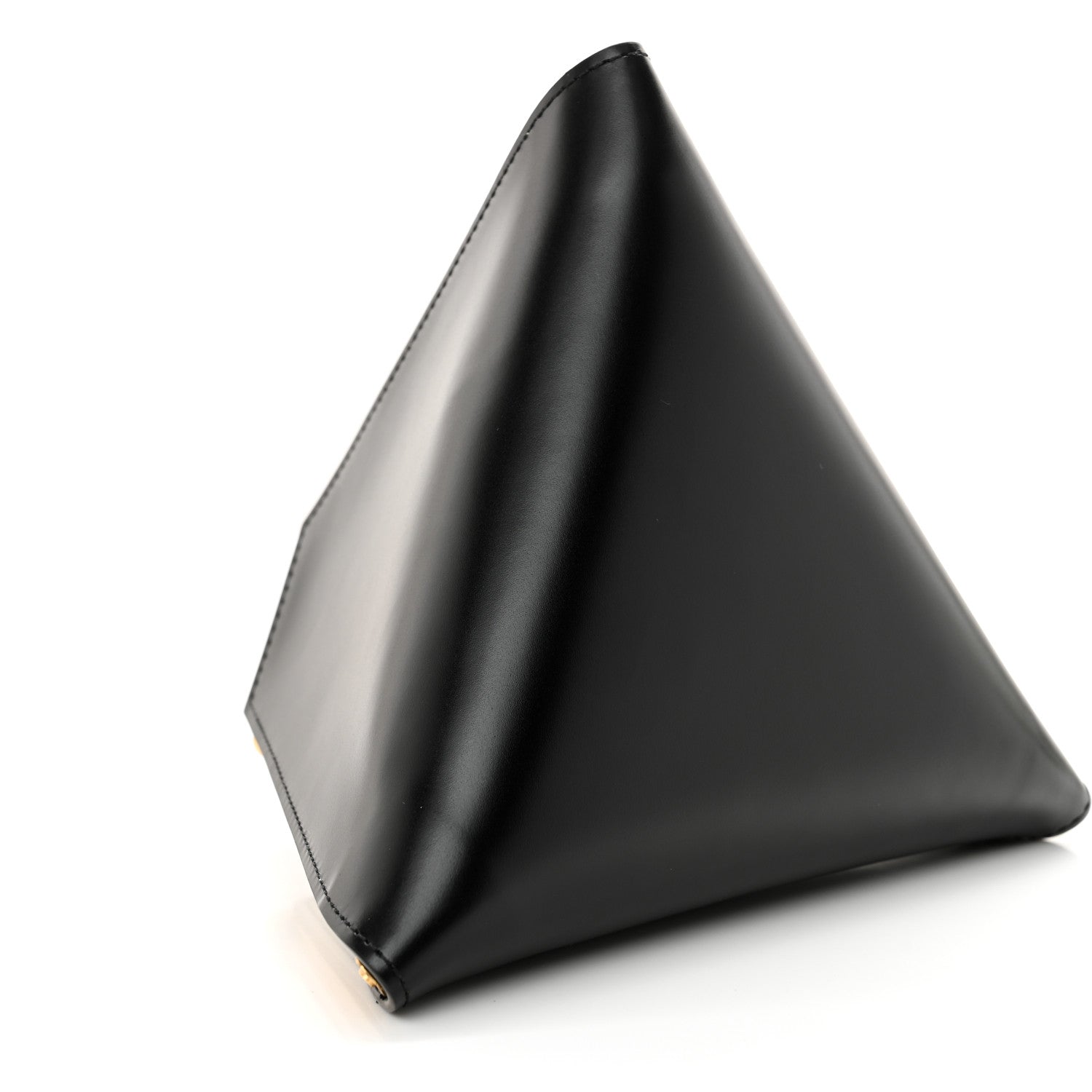 Bottega Veneta Calfskin Pyramid Bag Black 7 of 9