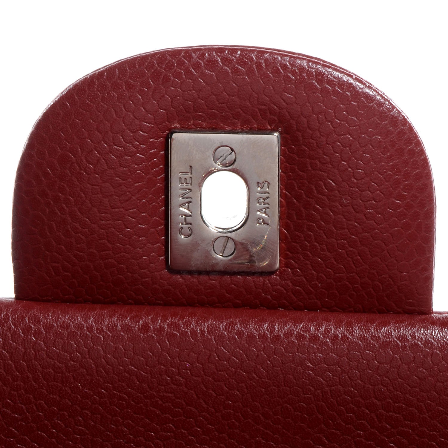 Chanel Caviar Jumbo Double Flap Dark Red 6 of 8