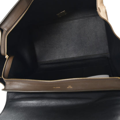 Celine Calfskin Suede Tri-color Large Trapeze Olive 5 of 22