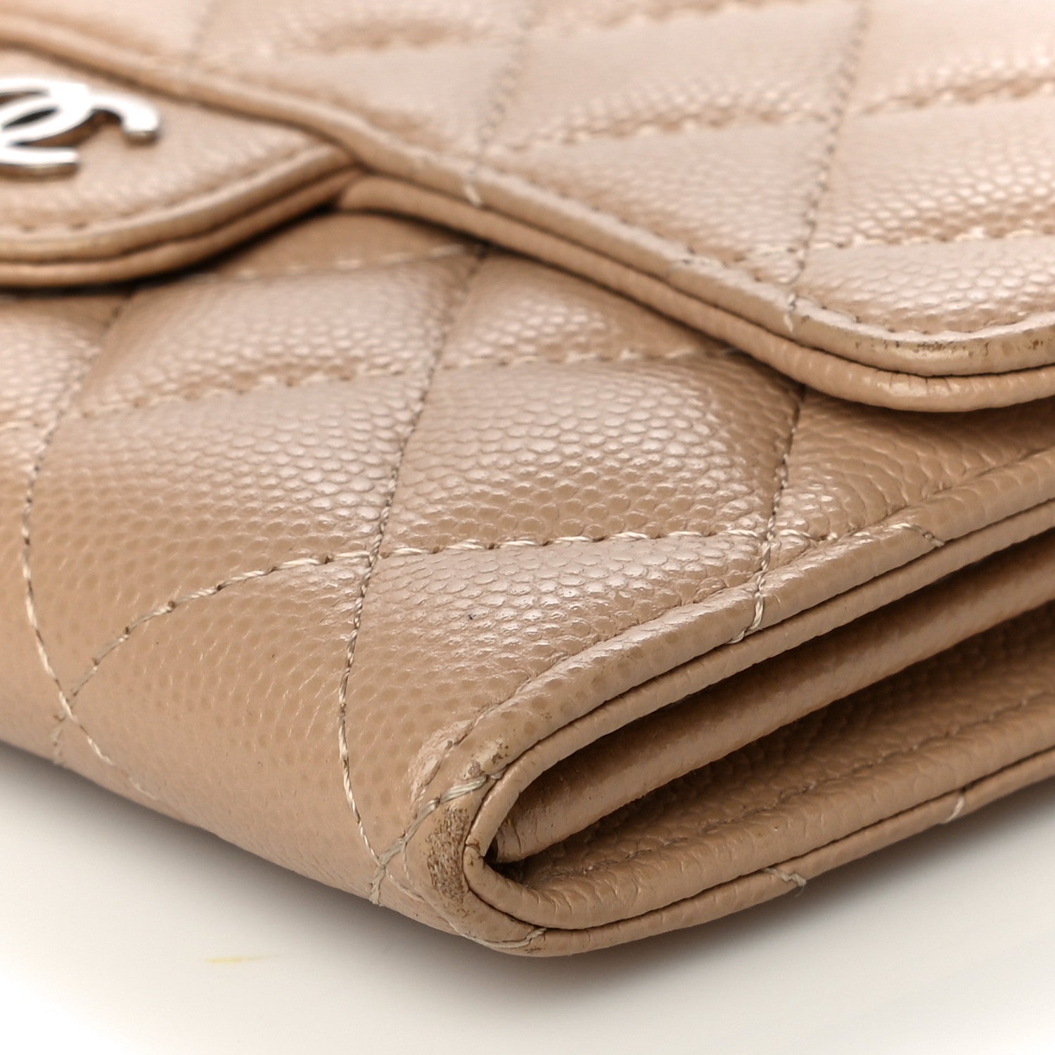 Chanel Caviar Quilted Medium Flap Wallet Beige 11 of 12