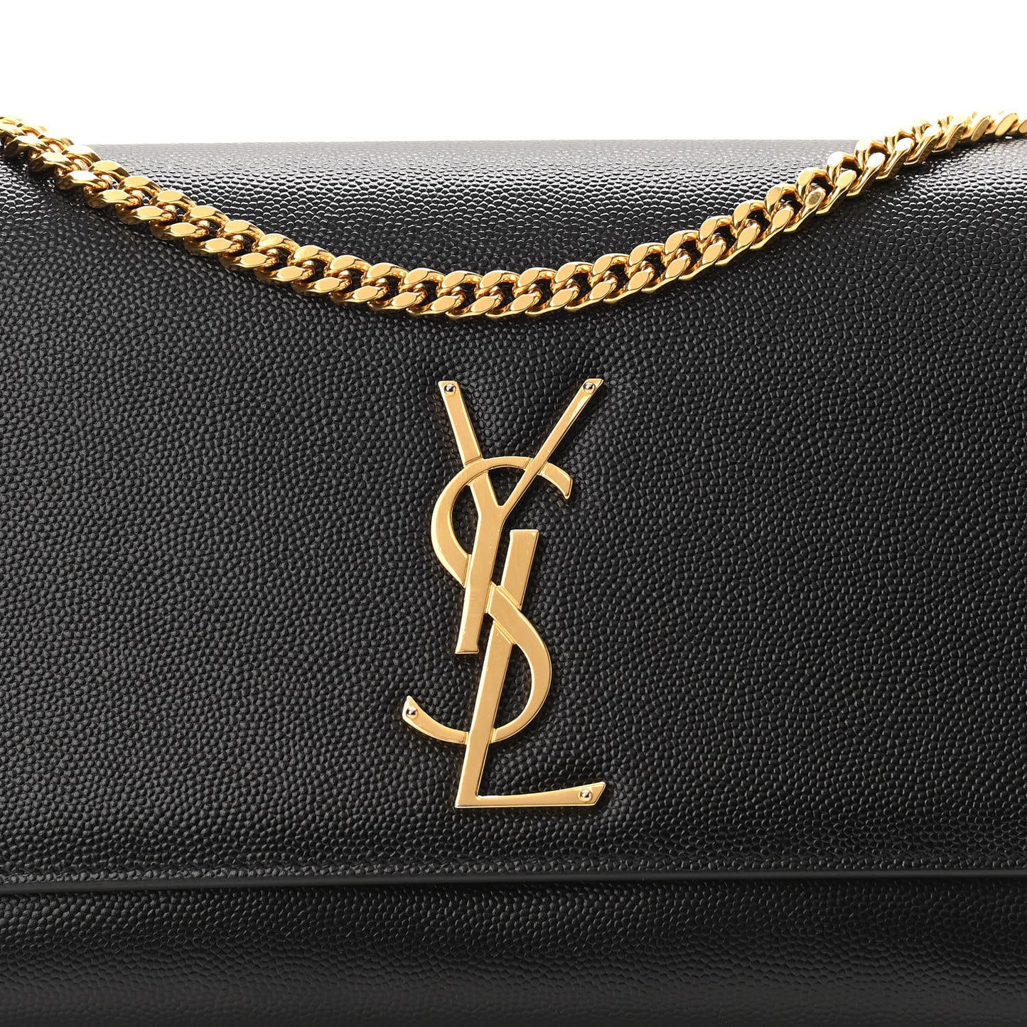 Grain De Poudre Medium Classic Monogram Kate Satchel Black
