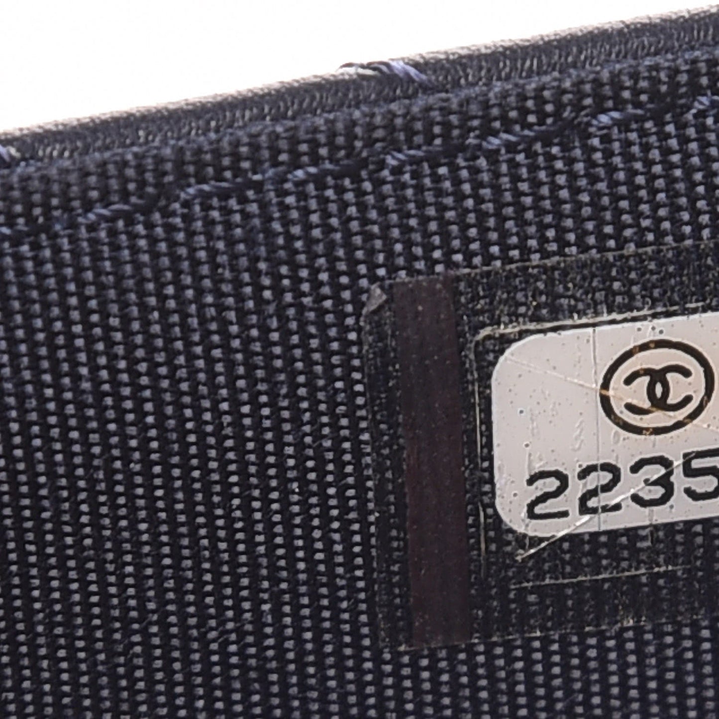 Calfskin Chevron Quilted Boy Wallet On Chain WOC Navy Blue