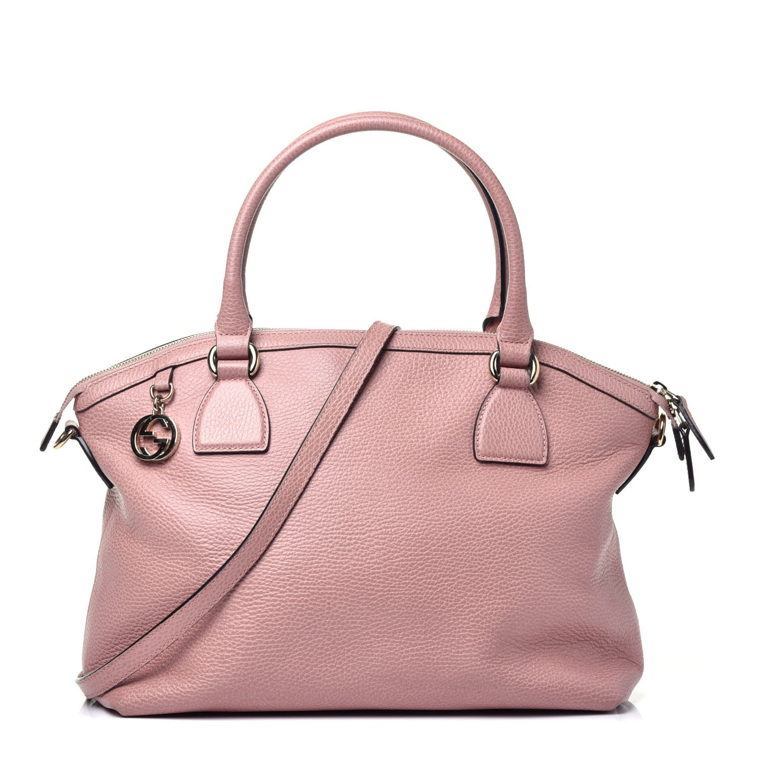 Gucci Dollar Calfskin GG Charm Dome Satchel Soft Pink 1 of 10