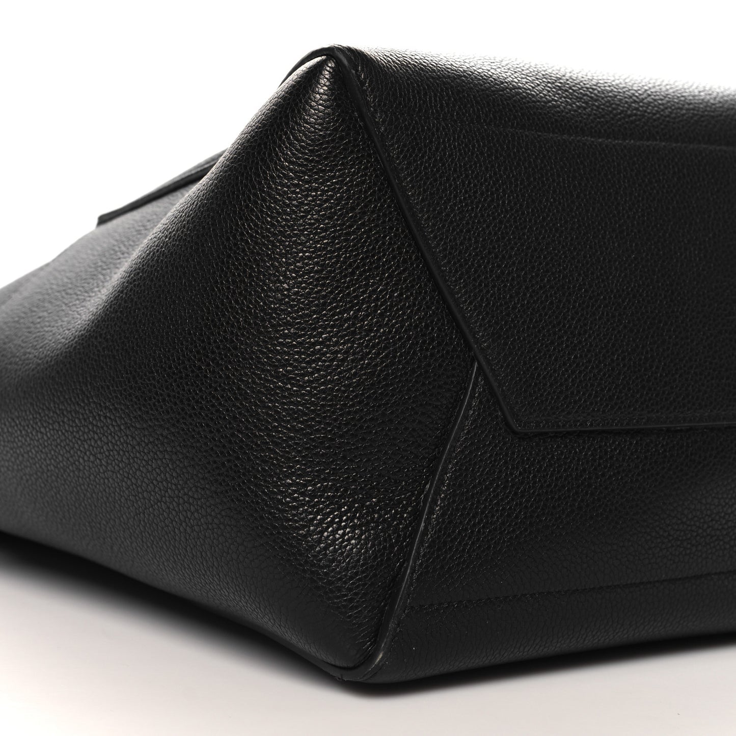 Soft Grained Calfskin Sangle Bucket Bag Black