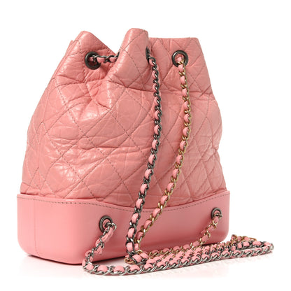 Chanel Aged Calfskin Quilted Small Gabrielle Backpack Pink 2 of 9