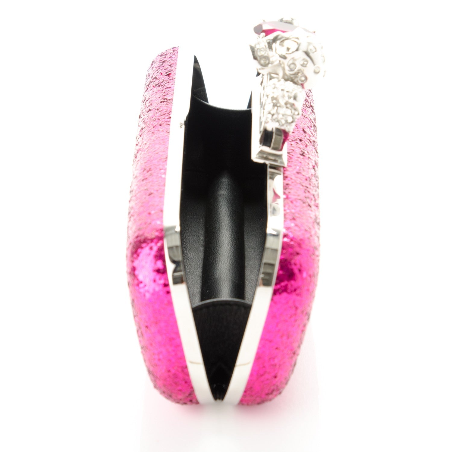 Alexander McQueen PVC Glitter Knuckle Box Clutch Pink 6 of 8