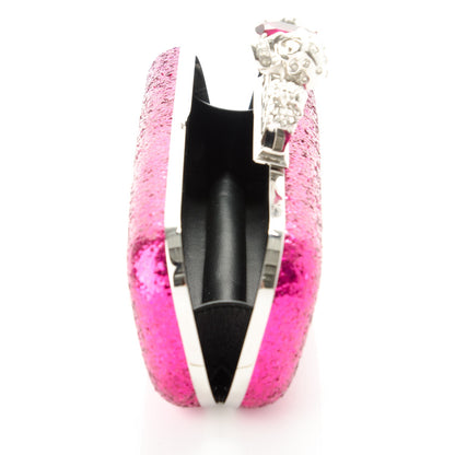 Alexander McQueen PVC Glitter Knuckle Box Clutch Pink 6 of 8