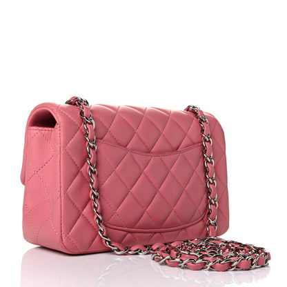 Chanel Lambskin Quilted Mini Rectangular Flap Pink 2 of 7