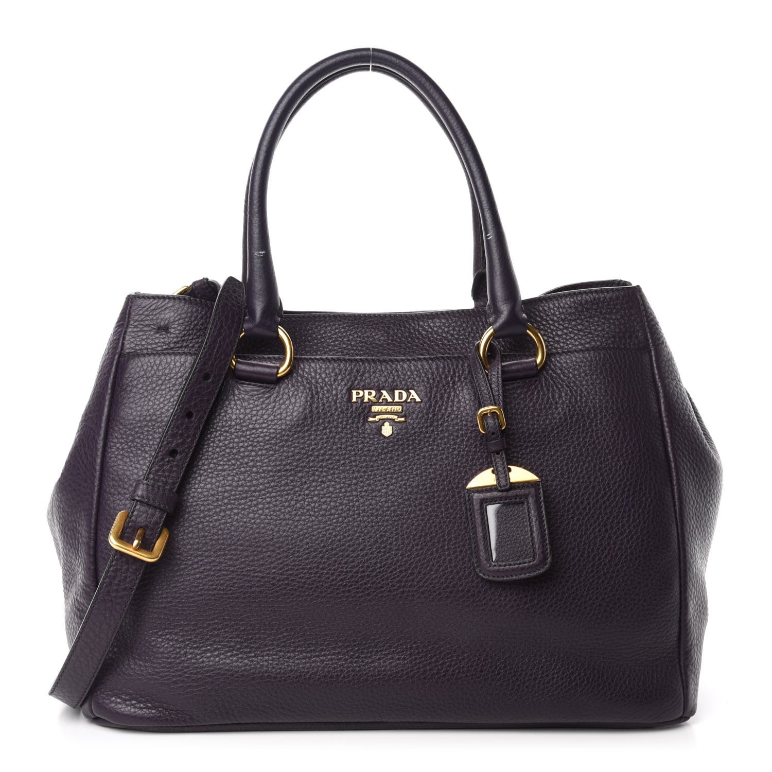 Prada Vitello Daino Tote Melanzana 1 of 14
