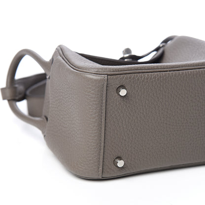 Hermes Taurillon Clemence Mini Lindy 20 Etain 6 of 9
