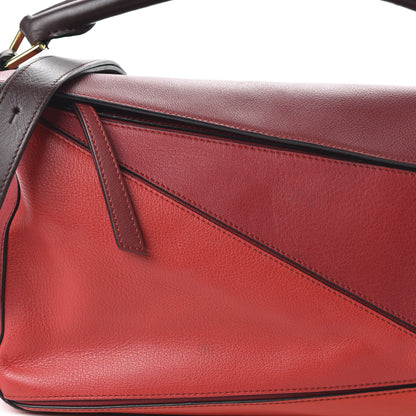 Loewe Calfskin Colorblock Medium Puzzle Bag Red 13 of 13
