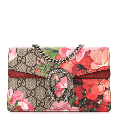 Gucci GG Supreme Monogram Blooms Super Mini Dionysus Shoulder Bag Beige Multicolor Dry Rose 1 of 10