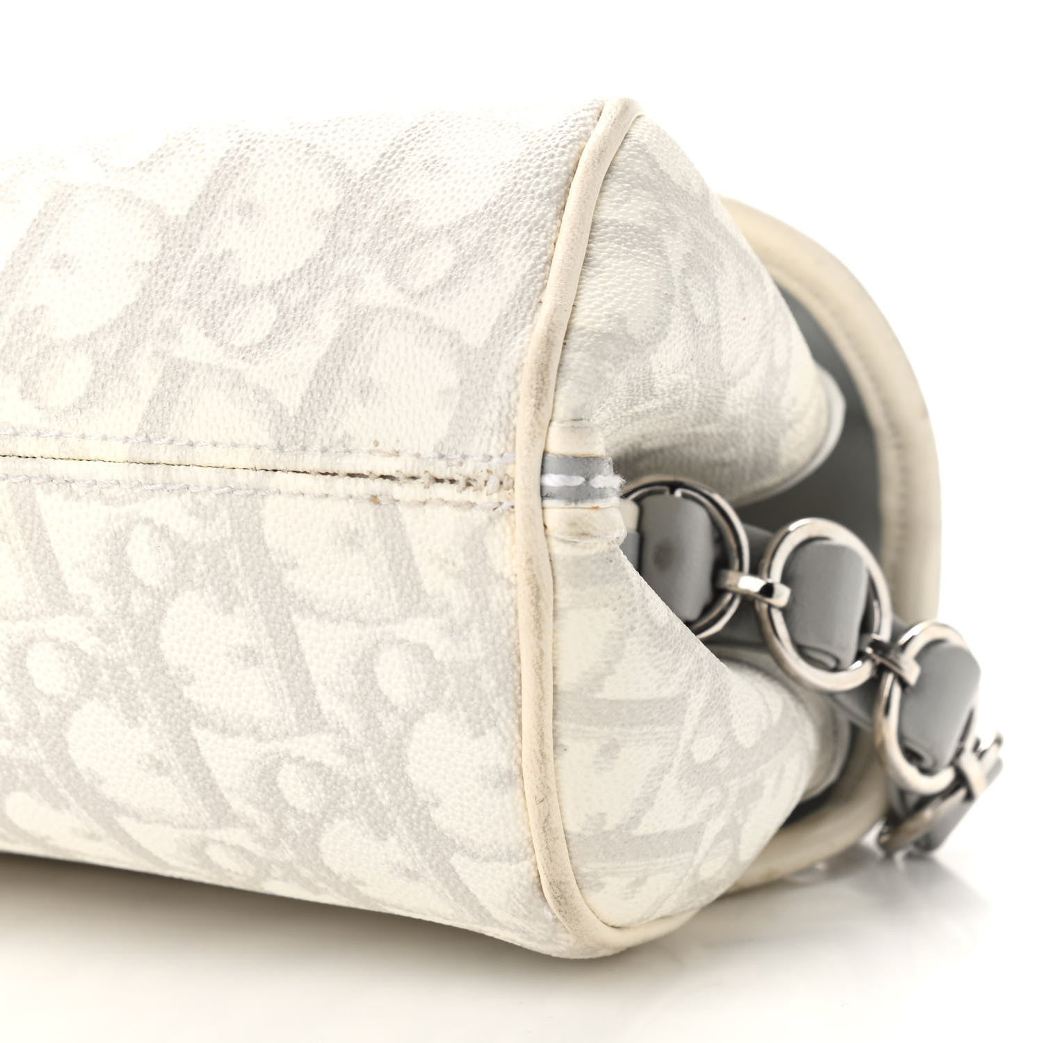 Christian Dior Monogram Romantique Trotter Flap Bag Grey 6 of 12