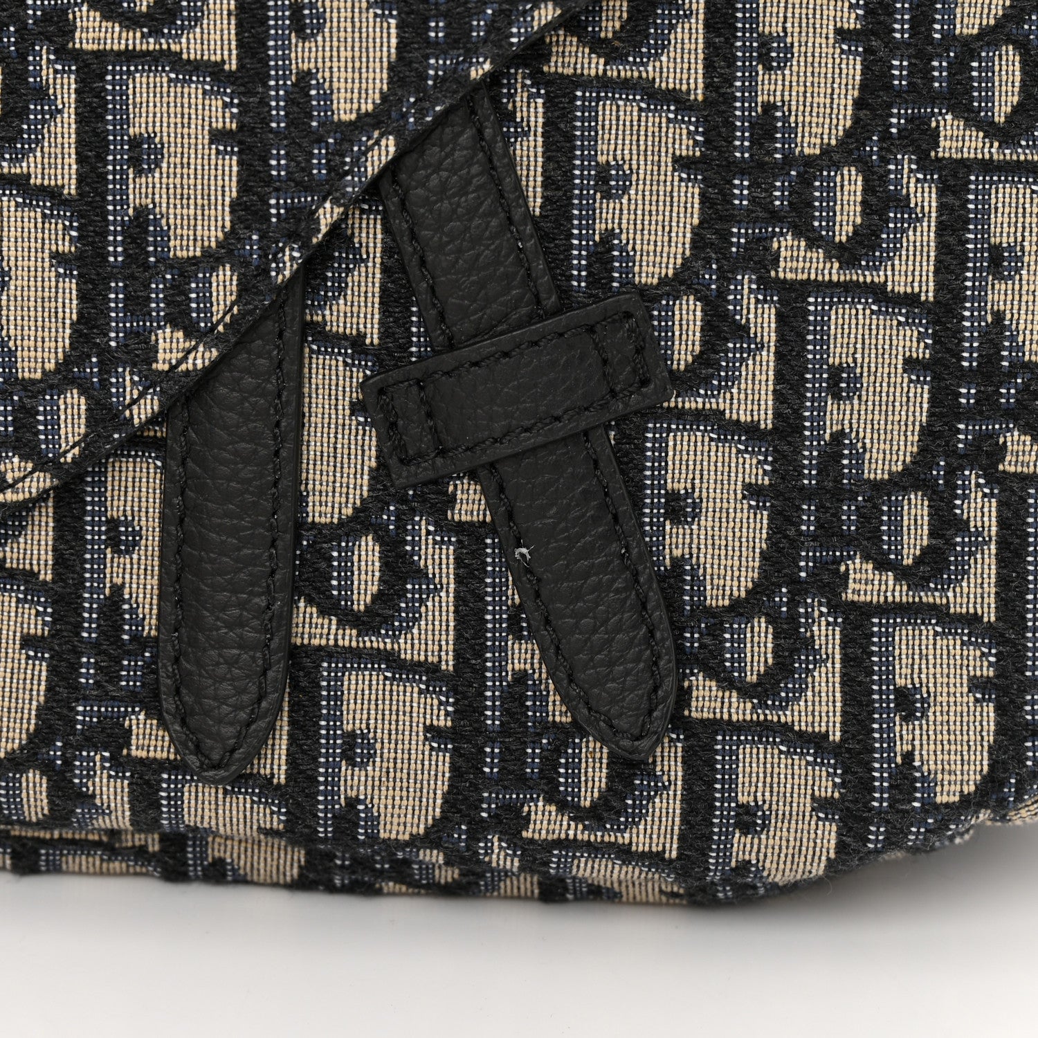 Christian Dior Oblique Mini Soft Saddle Bag Beige Black 11 of 12