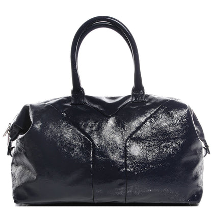 Saint Laurent Textured Patent Medium Easy Sac Navy Blue 1 of 7