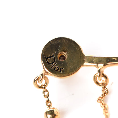 Christian Dior Pearl Shiny-D Earring Gold 4 of 5