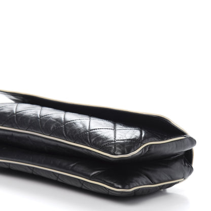 Chanel Lambskin East West Mademoiselle Flap Black 10 of 12
