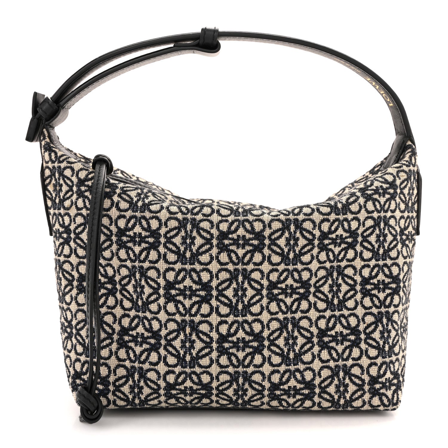 Loewe Jacquard Anagram Calfskin Small Cubi Bag Navy Black 1 of 10