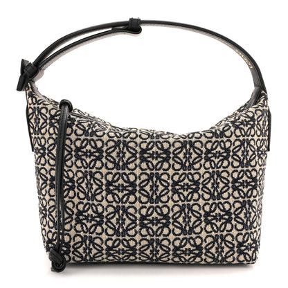 Loewe Jacquard Anagram Calfskin Small Cubi Bag Navy Black 1 of 10