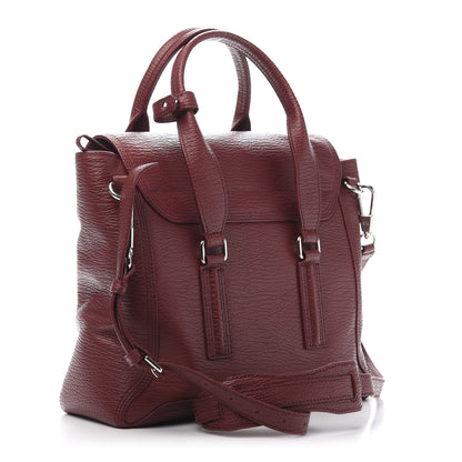 3.1 Phillip Lim 3.1 Textured Calfskin Medium Pashli Satchel Oxblood 3 of 10