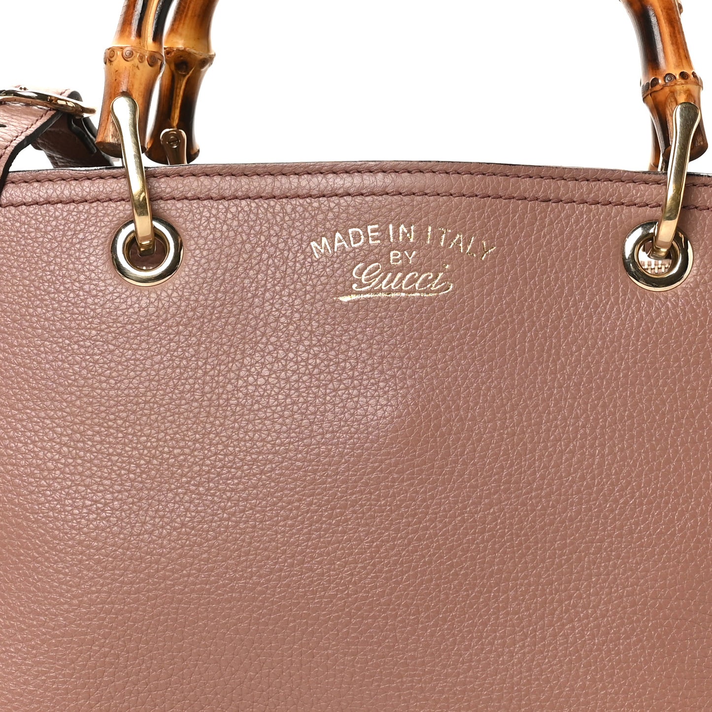 Pebbled Calfskin Medium Bamboo Shopper Tote Dark Cipria