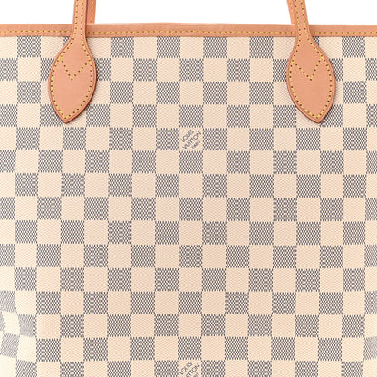 Louis Vuitton Damier Azur Neo Neverfull MM Rose Ballerine 7 of 10