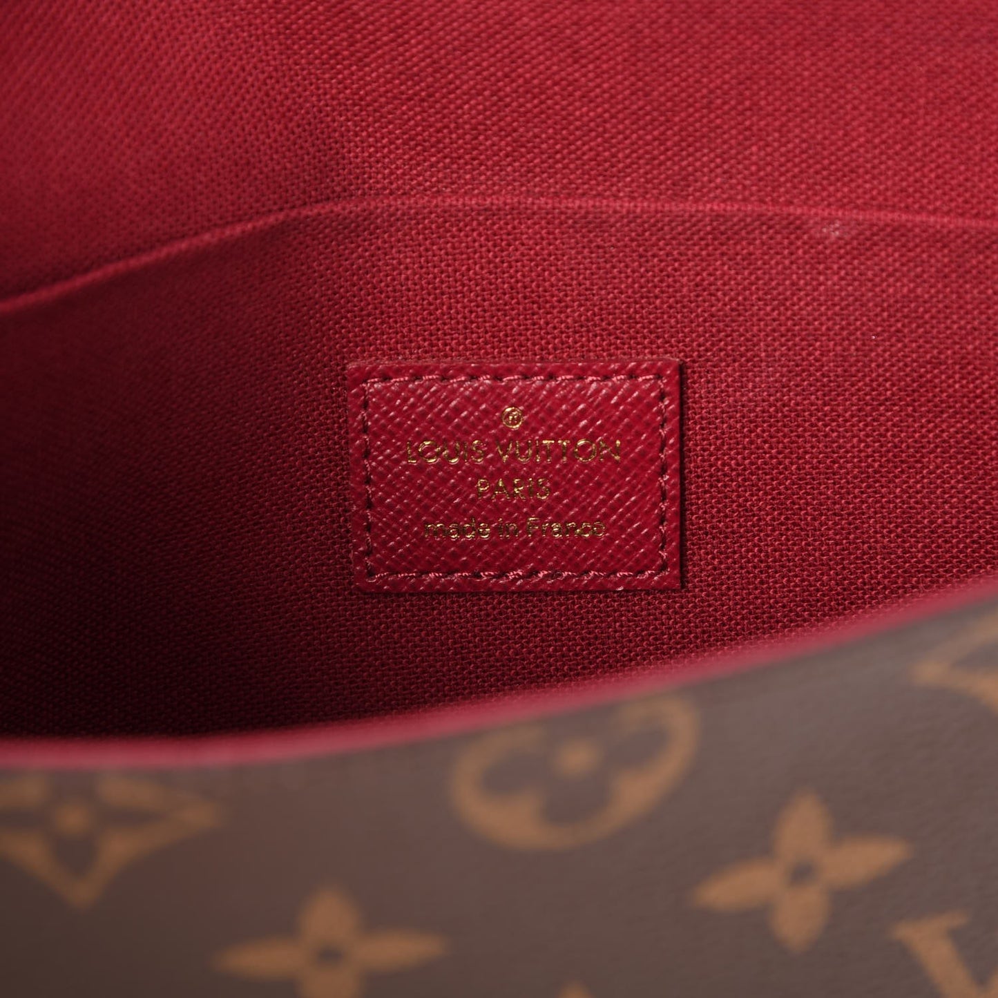 Monogram Pochette Felicie Chain Wallet Fuchsia