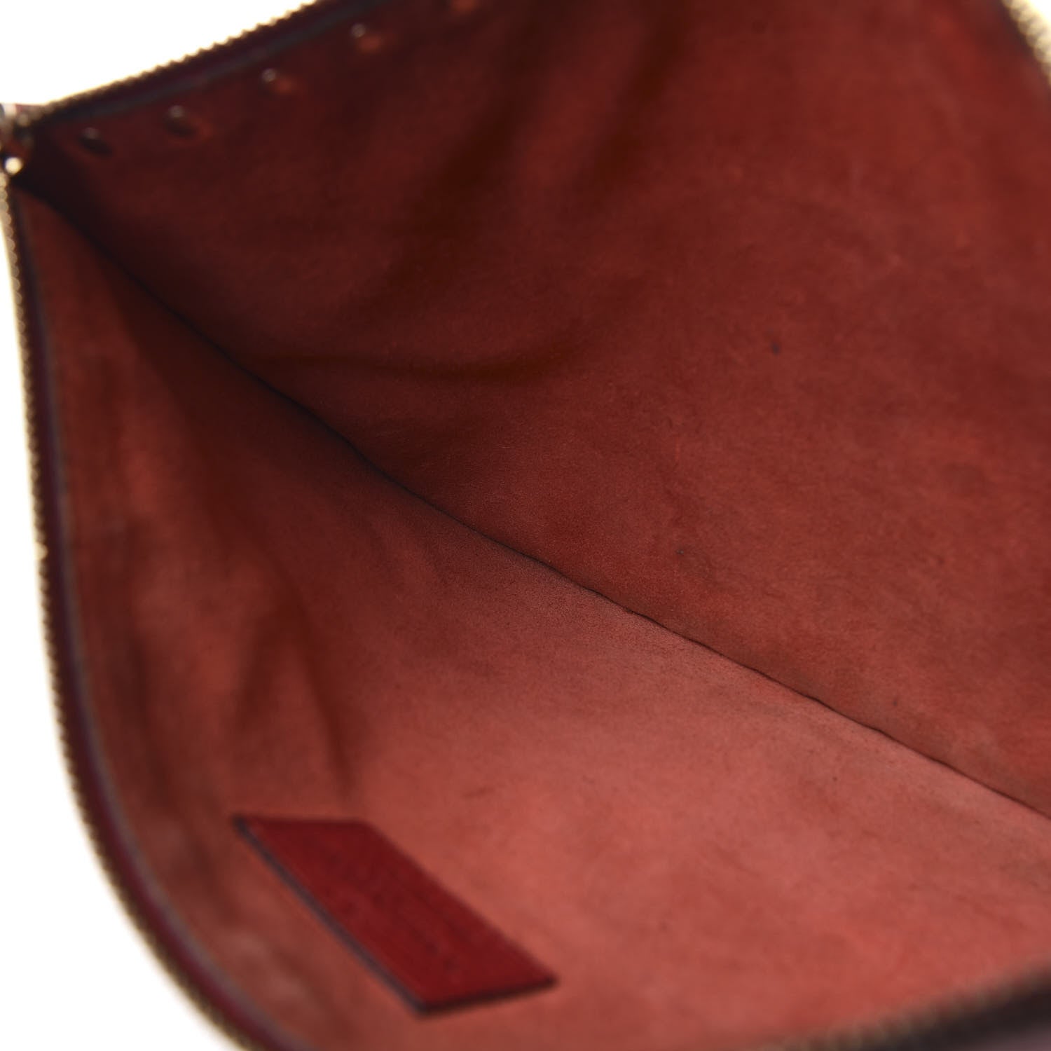 Valentino Garavani Pebbled Calfskin Large Rockstud Zip Pouch Rosso Valentino 7 of 12