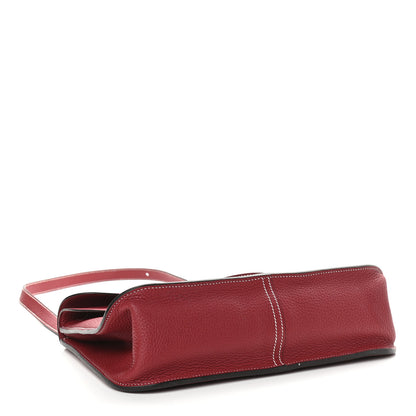 Hermes Taurillon Clemence Halzan 31 GM Rouge Grenat 4 of 10