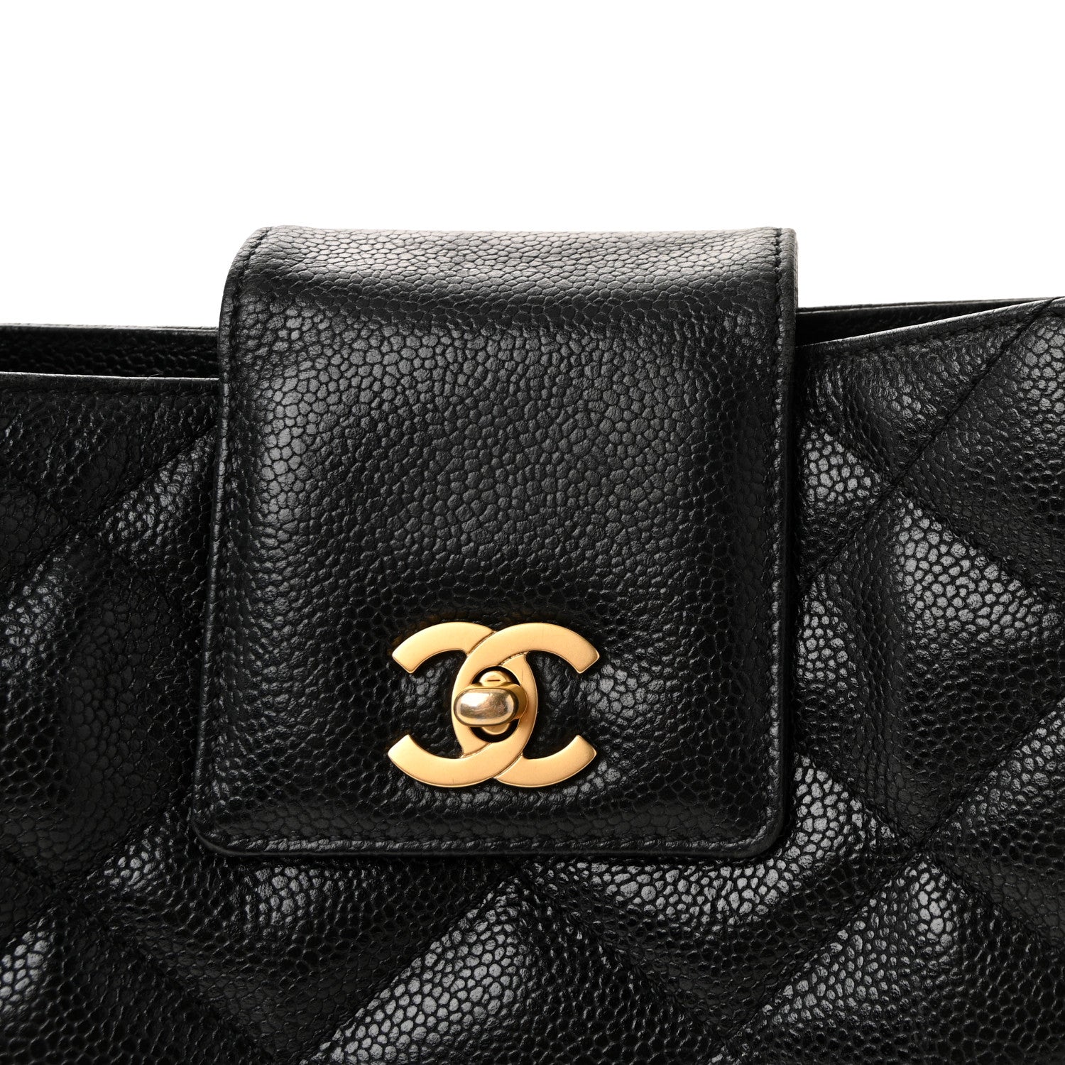 Chanel Caviar Diamond Flap Shoulder Bag Black 8 of 10