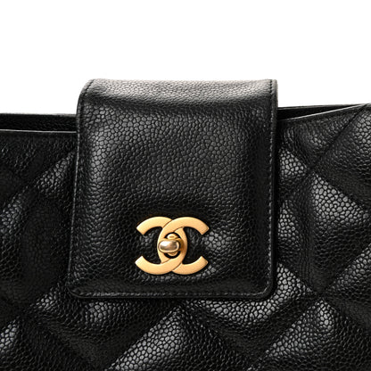 Chanel Caviar Diamond Flap Shoulder Bag Black 8 of 10