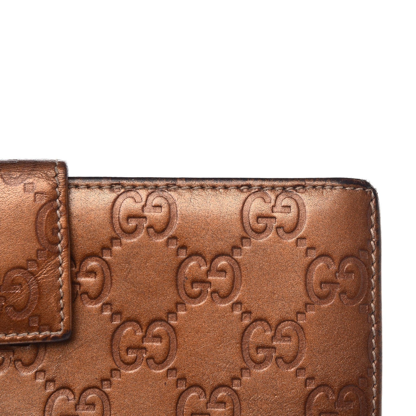 Guccissima Continental Heart Wallet Bronze