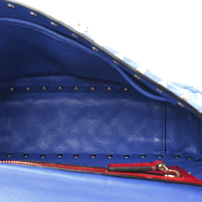 Valentino Garavani Nappa Medium Rockstud Spike Shoulder Bag Acid Blue 5 of 15