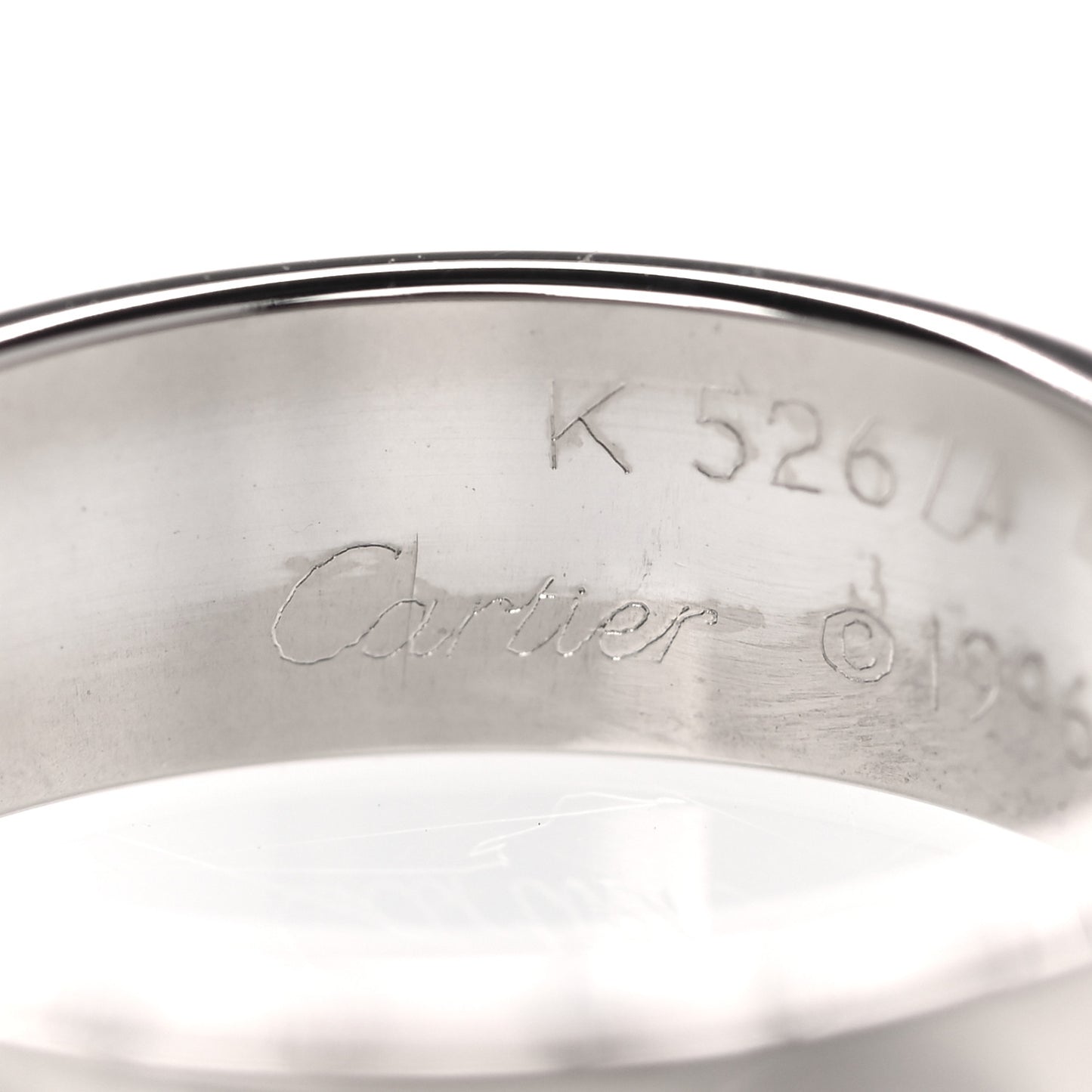 18K White Gold 5.5mm LOVE Ring 49 4.75